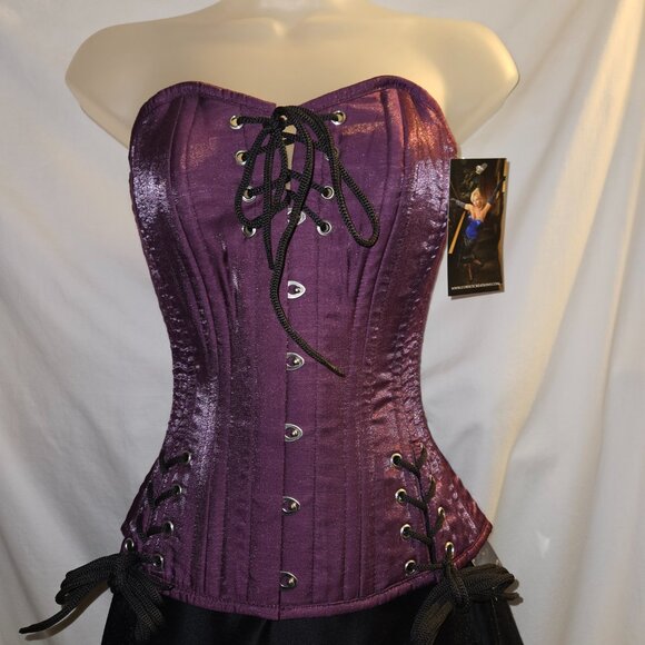 NEW PVC BABYLON 2XL TIGHT LACING STEEL BONED CORSET 32" - Picture 6 of 14